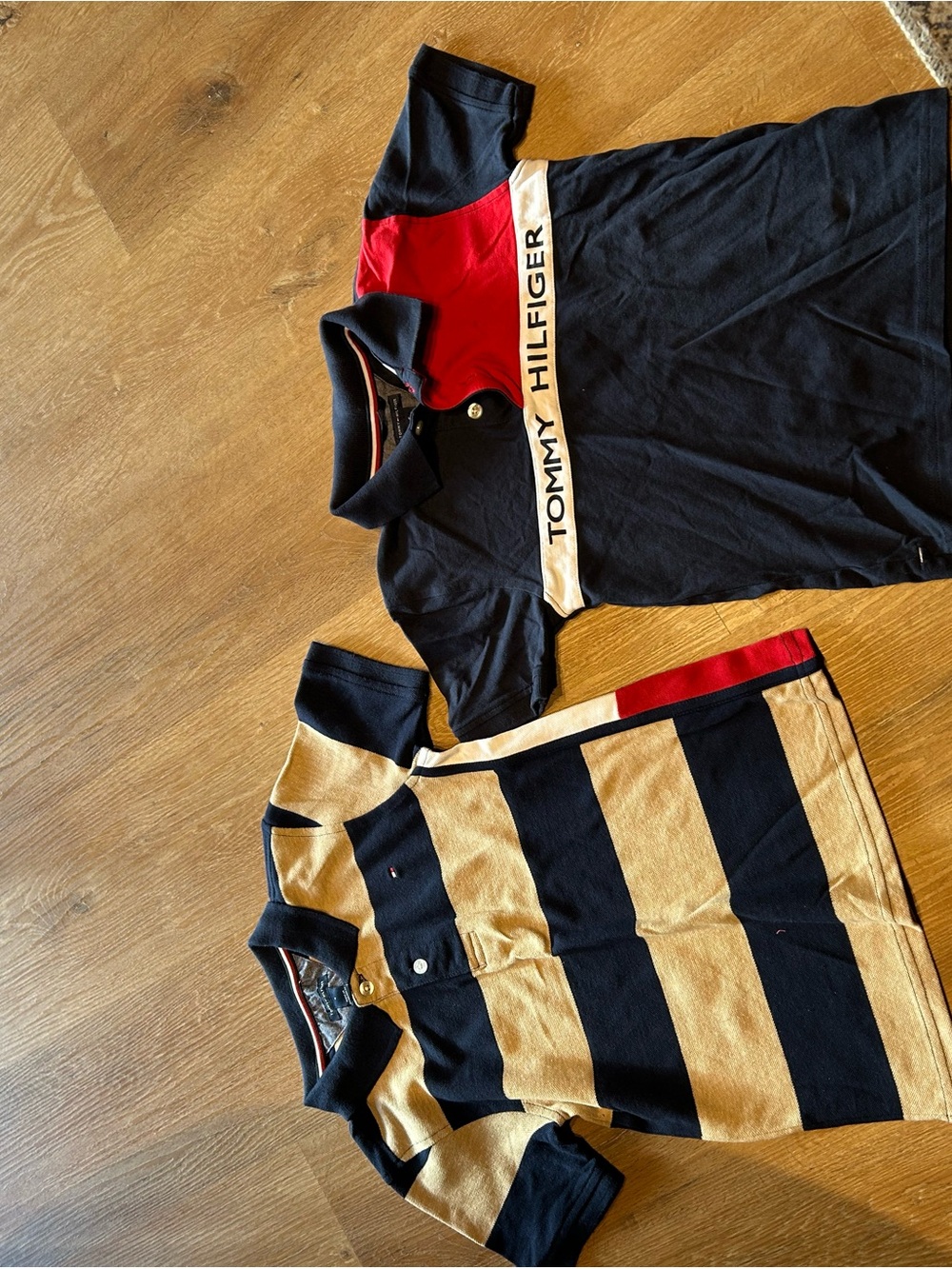 Tommy Hilfiger Navy & Red Boys Polo Duo